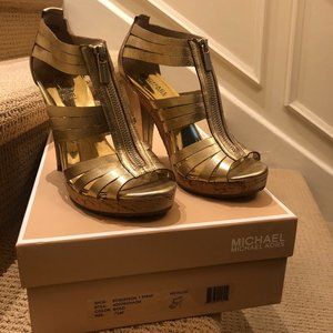 Michael Michael Kors Gold Sandals